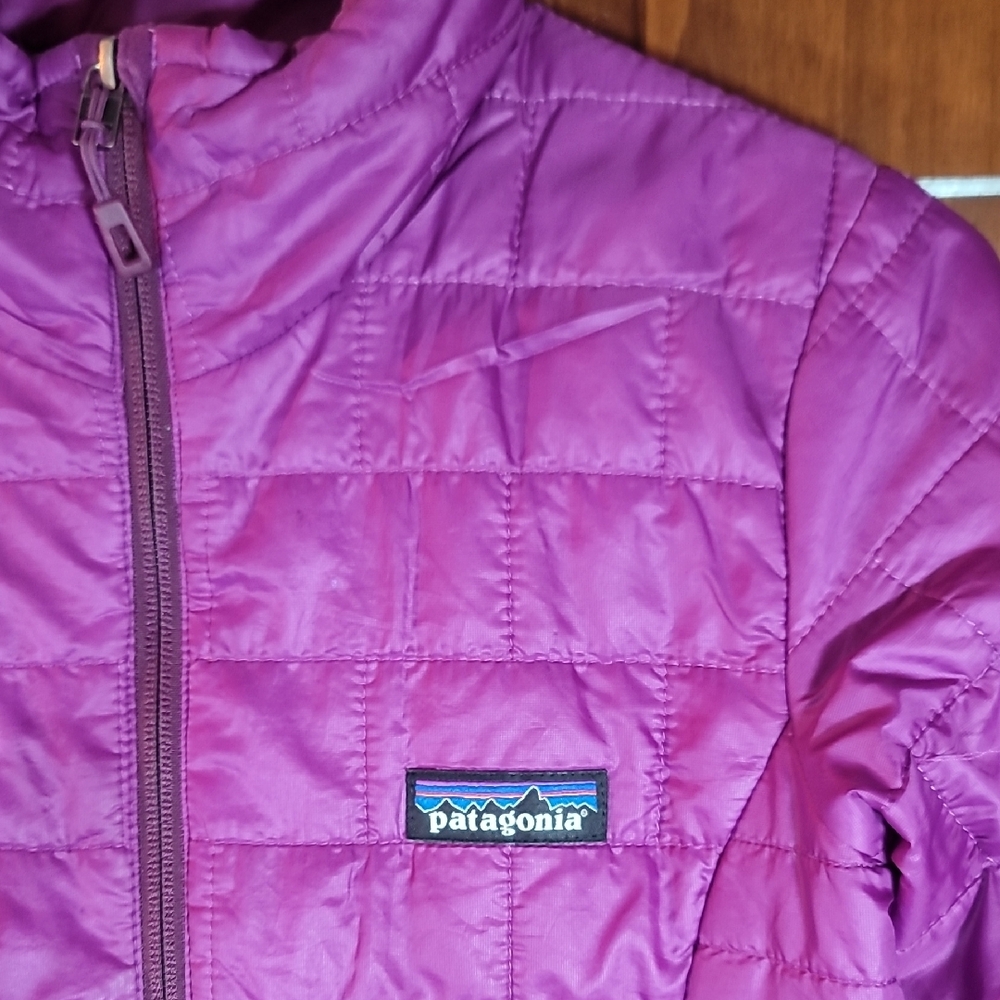 Patagonia Kids Quilted Purple Puffer Jacket - Picture 2 of 7